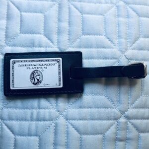 Never Used '90s Amex Platinum Card Leather Luggage Tag